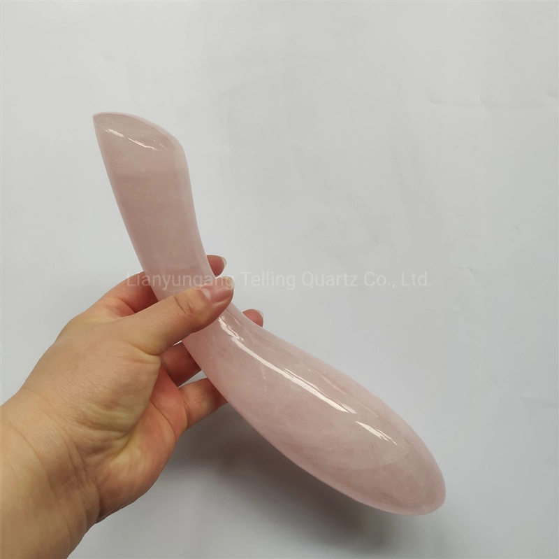 Huge Rose Quartz Crystal Dildo Penis Healing Massage Yoni Wand