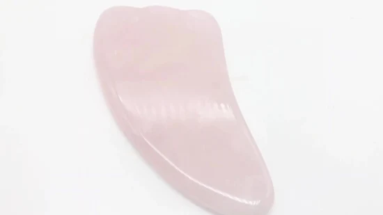 Massaggiatore raschiante Gua Sha al quarzo rosa naturale Massaggio di bellezza Guasha Board senza scatola